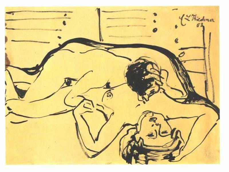 Ernst Ludwig Kirchner Lovers Sweden oil painting art